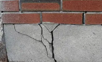 Concrete foundation with serious structural damage in Overland Park, KS